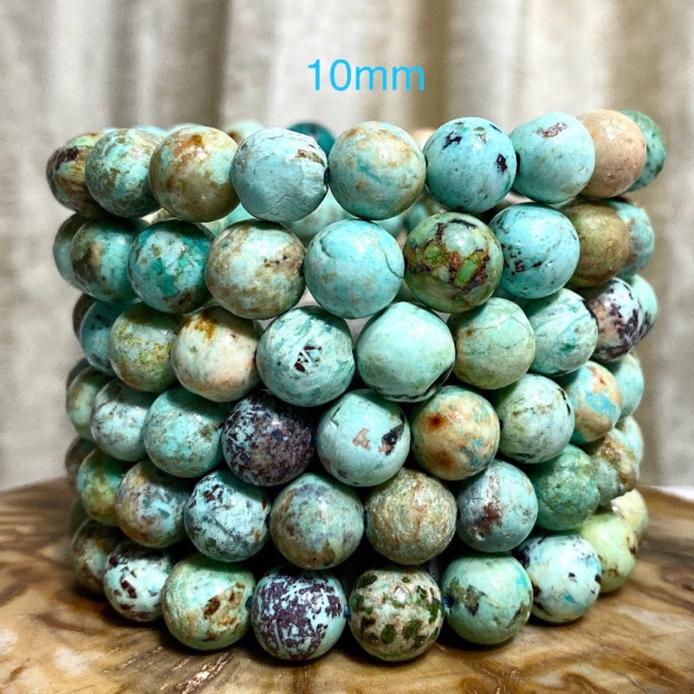Genuine turquoise stretch bracelet